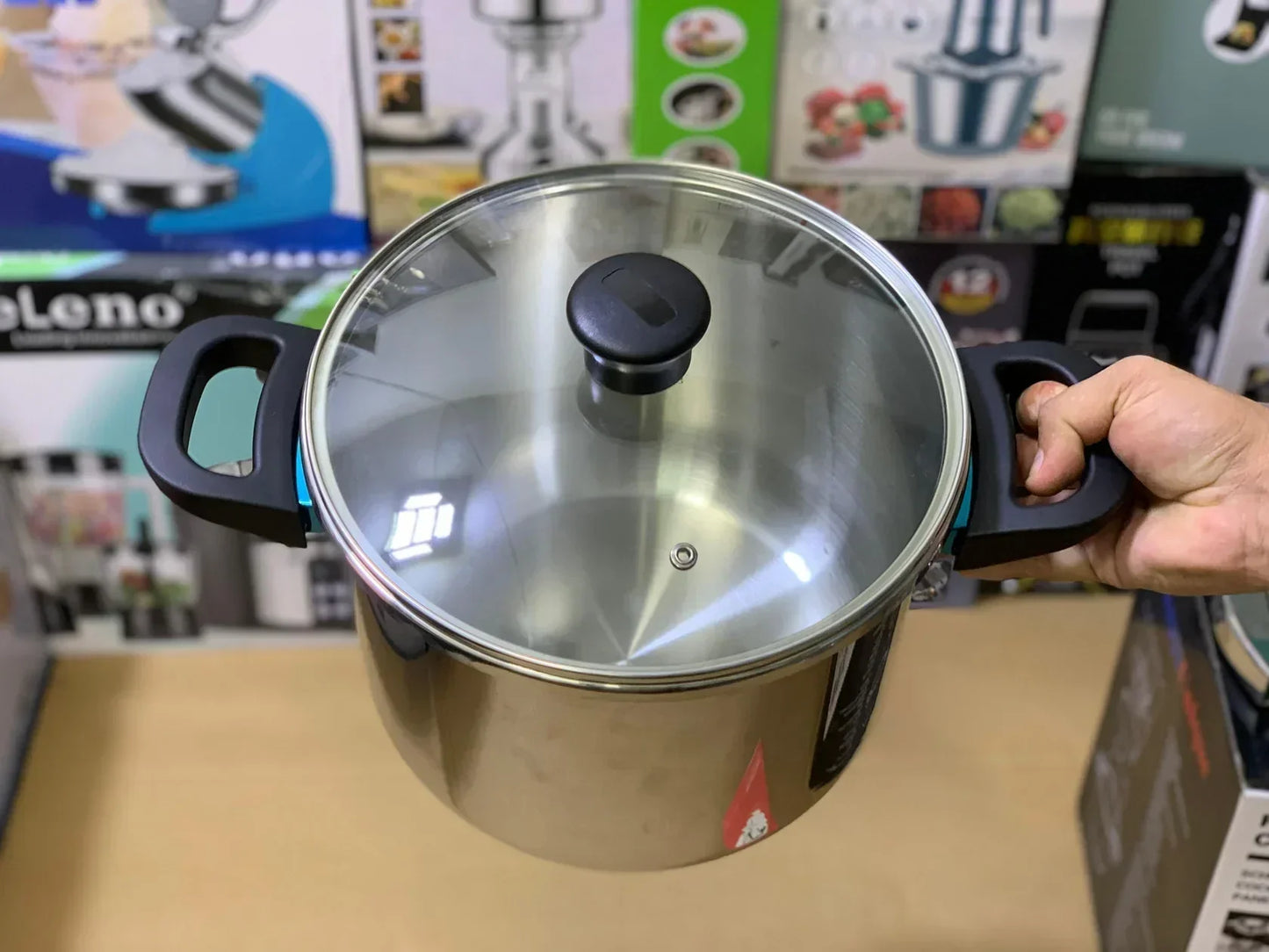 Happy Unique Pressure Cooker 2 in 1 9L Stainless Steel
