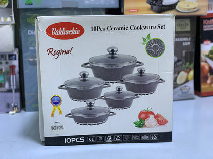 Bakkschie Brand 10 Pieces Non Stick Ceramic Cookware Set