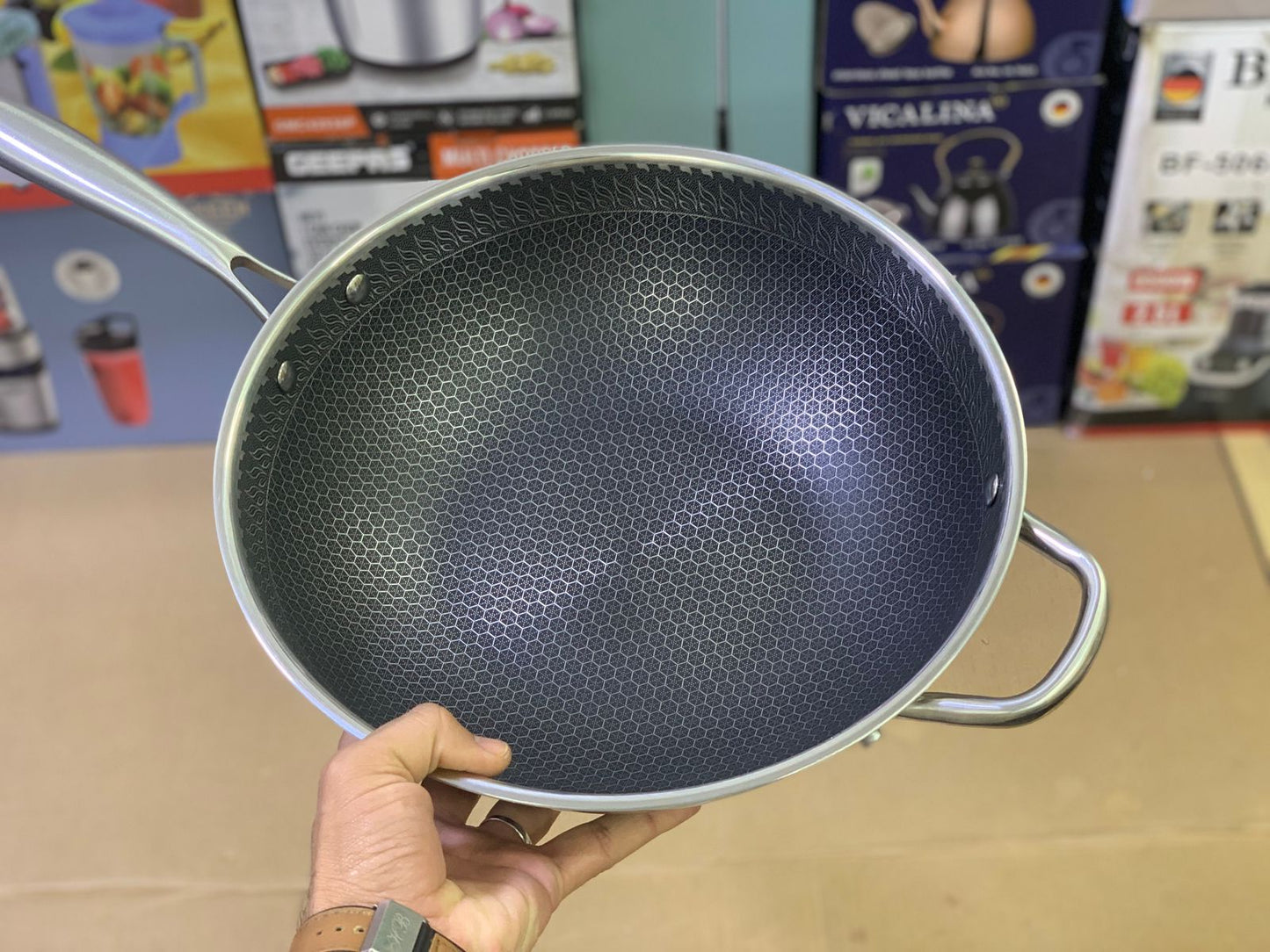 Laser Coating Deep Frypan| Deep Wok