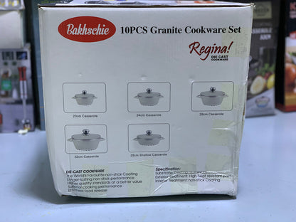 Bakkschie Brand 10 Pieces Non Stick Ceramic Cookware Set