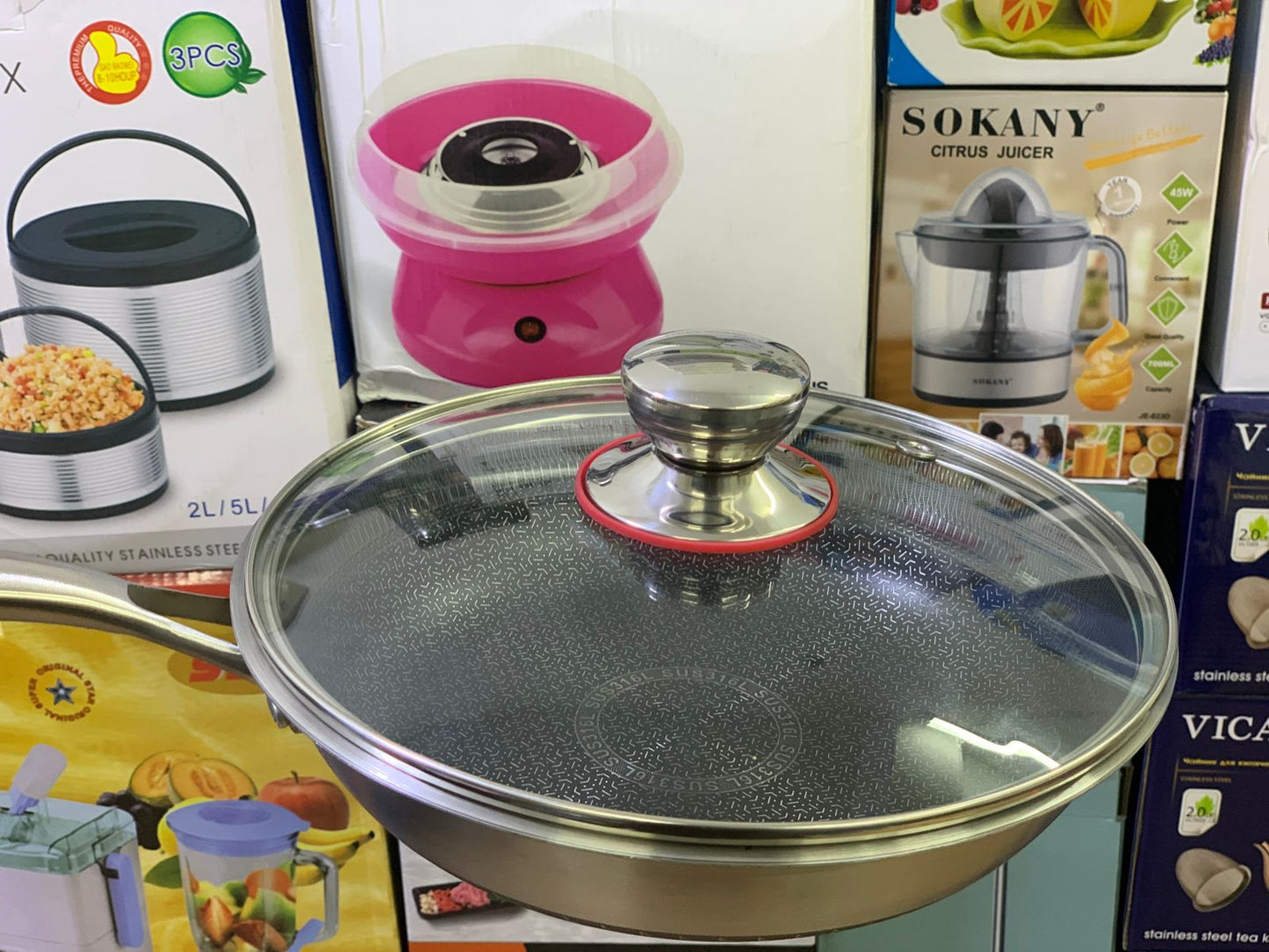 Shallow Laser Coating Frying Pan Non Stick Skillet