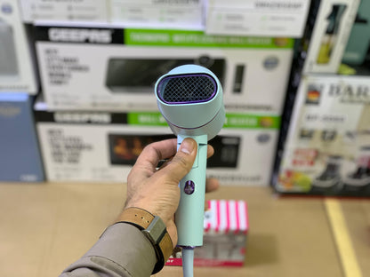 Kolax brand Hair dryer 2100 watt and 2 level speed Foldable over heating protection 350ml capacity
