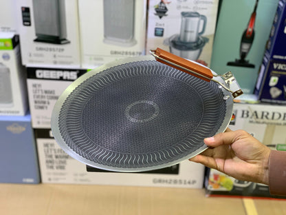 Laser Coating Tawa with Folding Wooden Handle