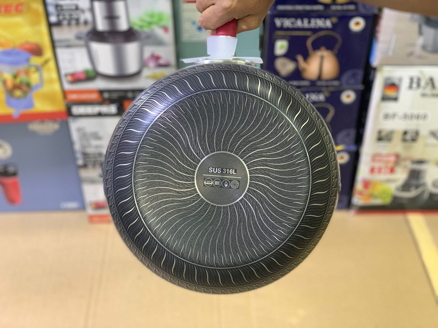 Laser Coating double side pouring Sauce pan